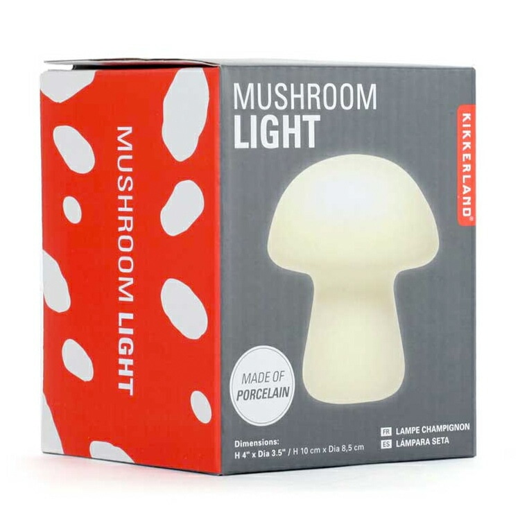 照明 マッシュルーム ライト M 直径8.5×高さ9.5cm 磁器 電池式 ライト