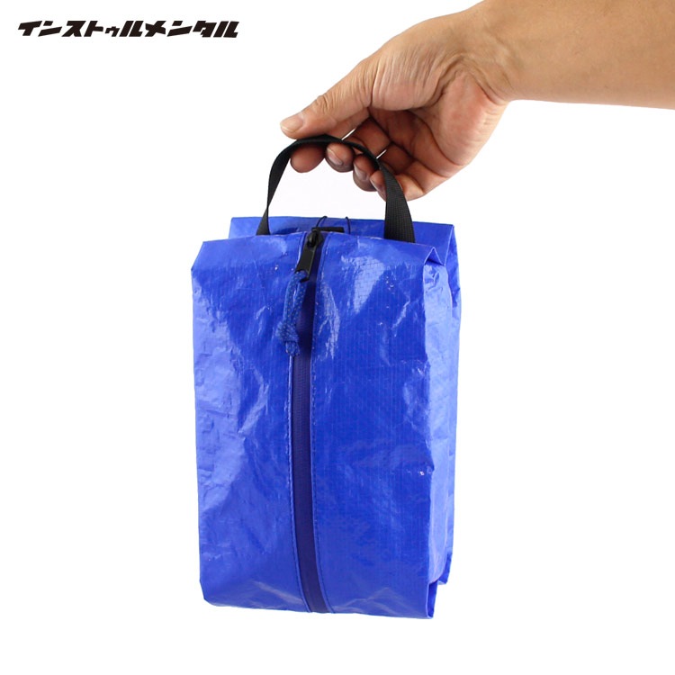 トラベルポーチ Sサイズ ブルー 大きめ おしゃれ パッキング アウトドア 旅行 インストゥルメンタル TRAVEL POUCH
