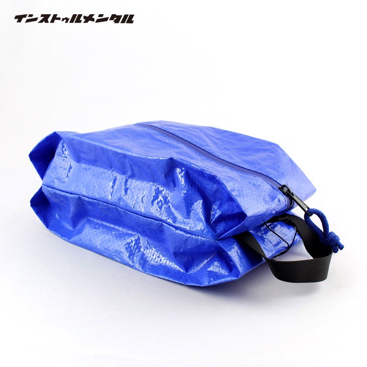 トラベルポーチ Sサイズ ブルー 大きめ おしゃれ パッキング アウトドア 旅行 インストゥルメンタル TRAVEL POUCH
