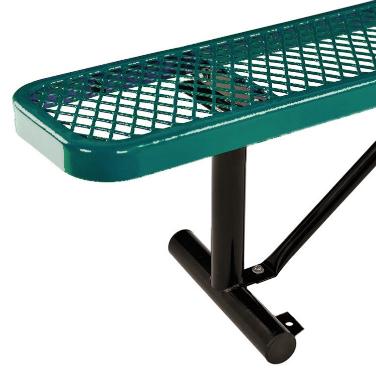 USパークベンチ ロング グリーン 高さ47×幅185×奥行き30cm スチール製 公園ベンチ イス チェア エクステリア インテリア アメリカン雑貨インテリアのアクセントになるステンレス製ロングベンチ。