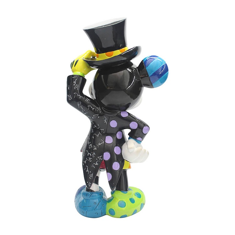 フィギュア ディズニー ミッキー レトロ シルクハット 約21cm ミッキーマウス enesco Disney by Britto ブリット レジン製【メーカー直送】【同梱不可】【あす楽不可】【代引き不可】
