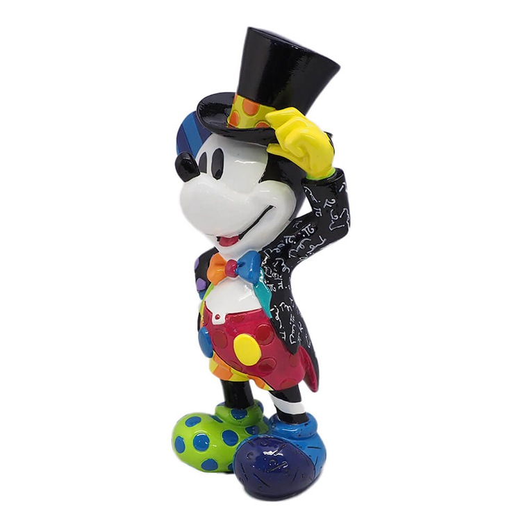 フィギュア ディズニー ミッキー レトロ シルクハット 約21cm ミッキーマウス enesco Disney by Britto ブリット レジン製【メーカー直送】【同梱不可】【あす楽不可】【代引き不可】