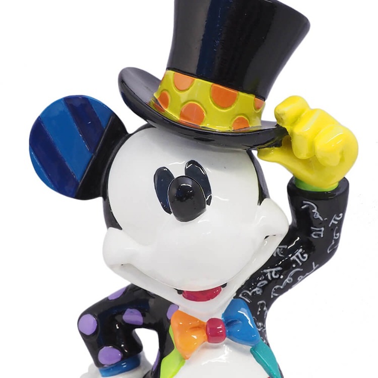 フィギュア ディズニー ミッキー レトロ シルクハット 約21cm ミッキーマウス enesco Disney by Britto ブリット レジン製【メーカー直送】【同梱不可】【あす楽不可】【代引き不可】