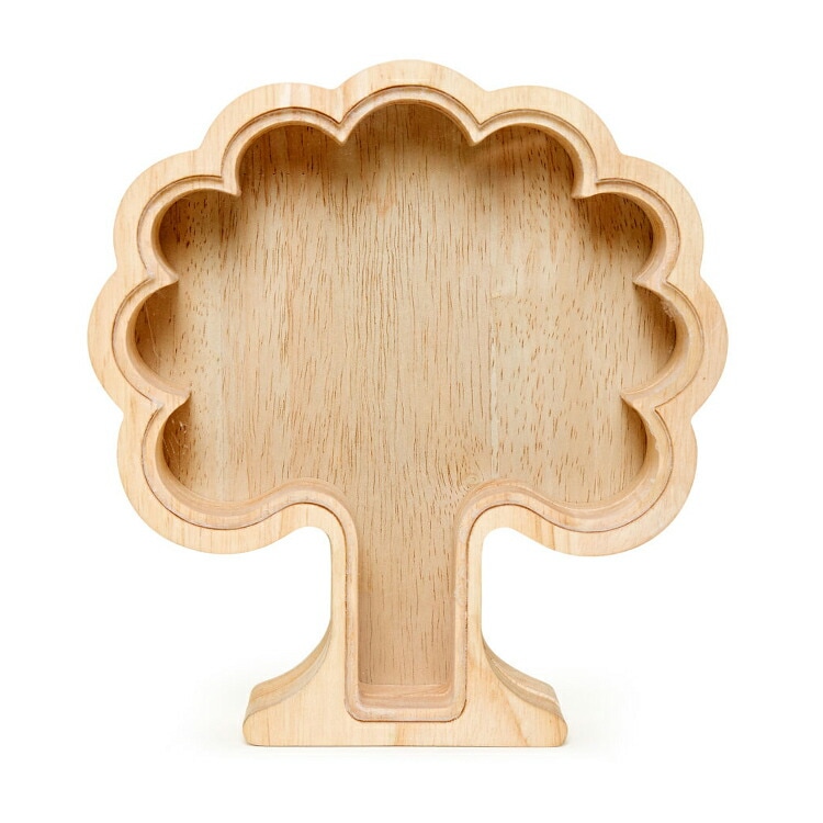 貯金箱 KIKKERLAND Money Tree マネーツリー 木製W16.7×D4×H18cm