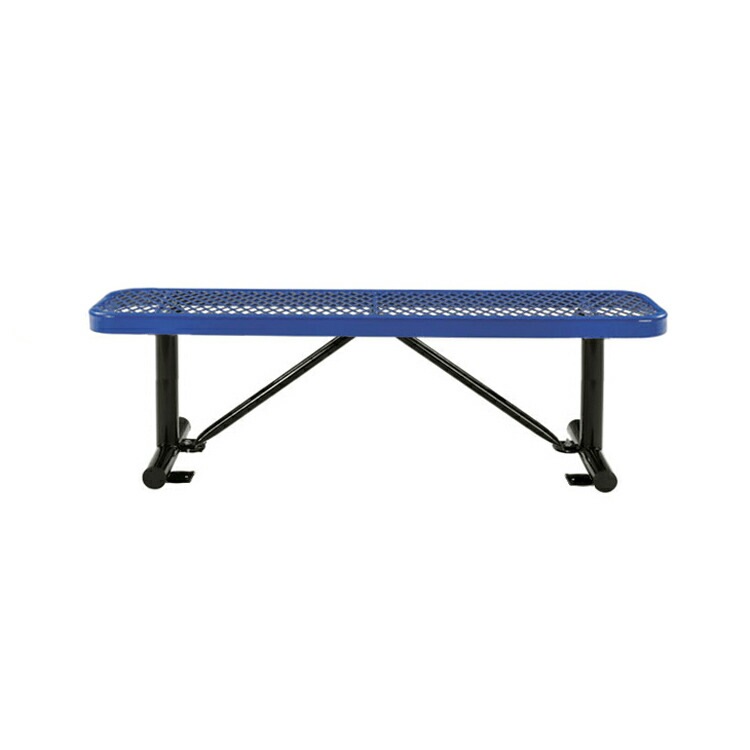 USパークベンチ ショート ブルー 高さ47×幅123×奥行き30cm スチール製 公園ベンチ イス チェア エクステリア インテリア アメリカン雑貨インテリアのアクセントになるステンレス製ショートベンチ。