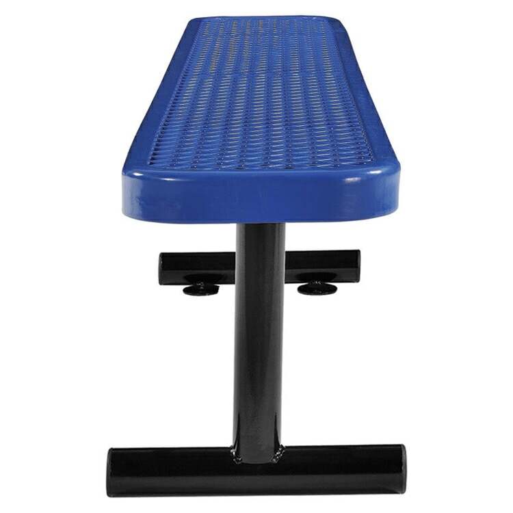 USパークベンチ ショート ブルー 高さ47×幅123×奥行き30cm スチール製 公園ベンチ イス チェア エクステリア インテリア アメリカン雑貨インテリアのアクセントになるステンレス製ショートベンチ。