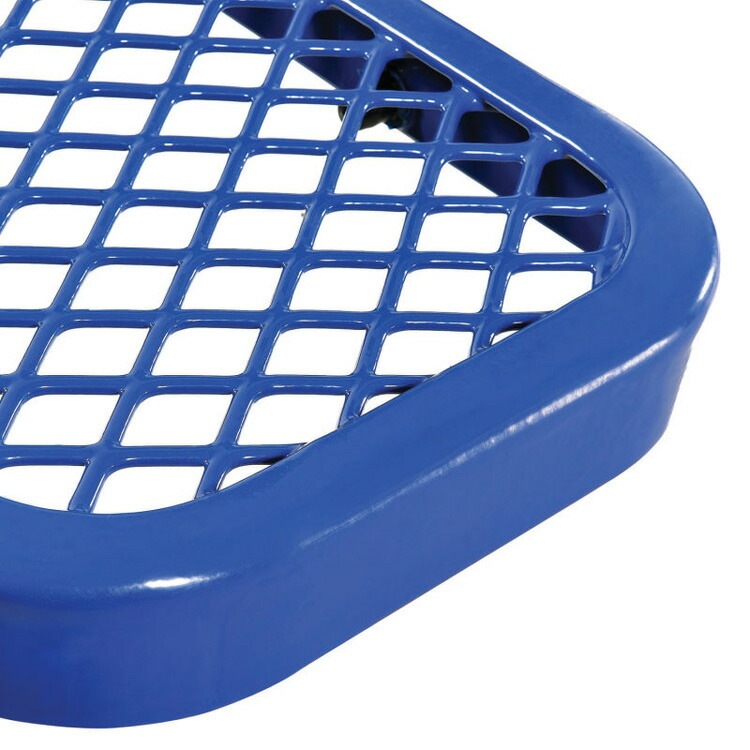 USパークベンチ ショート ブルー 高さ47×幅123×奥行き30cm スチール製 公園ベンチ イス チェア エクステリア インテリア アメリカン雑貨インテリアのアクセントになるステンレス製ショートベンチ。