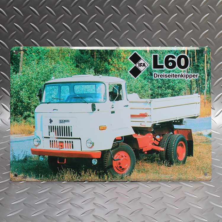 メール便発送】ティンプレート L60 トラック ドイツ H20×W30cm ブリキ