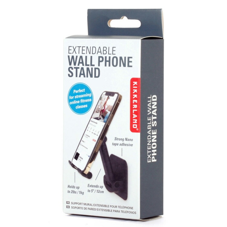 スマホスタンド KIKKERLAND EXTENDABLE WALL PHONE STAND エクステンダブル ウォールフォンスタンド 耐荷重1kg 壁面用 ウォールスタンド テープ接着 アメリカ雑貨 アメリカン雑貨