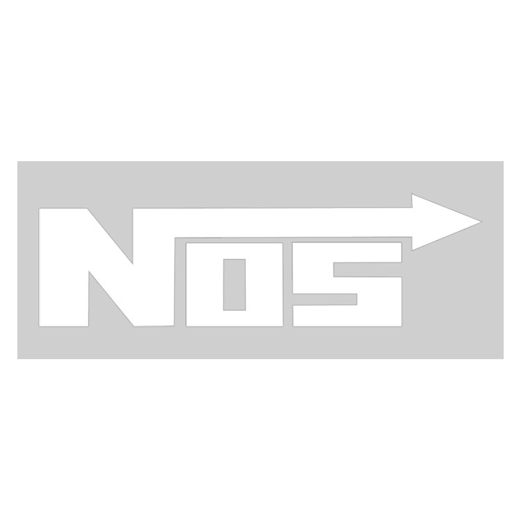 【メール便発送】ステッカー カッティングステッカー「NOS」ホワイト 高さ5.5×幅18.5cm ビニル素材 デカール DIY 車 アメリカン雑貨文字だけが残るタイプのステッカー ロゴ 英字 オシャレ おしゃれ アメリカン 車 バイク アレンジ デコレーション ビニール