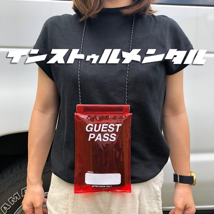 【メール便発送】PASS HOLDER パスホルダー レッド インストゥルメンタル スマホケース 首掛け アメリカン雑貨