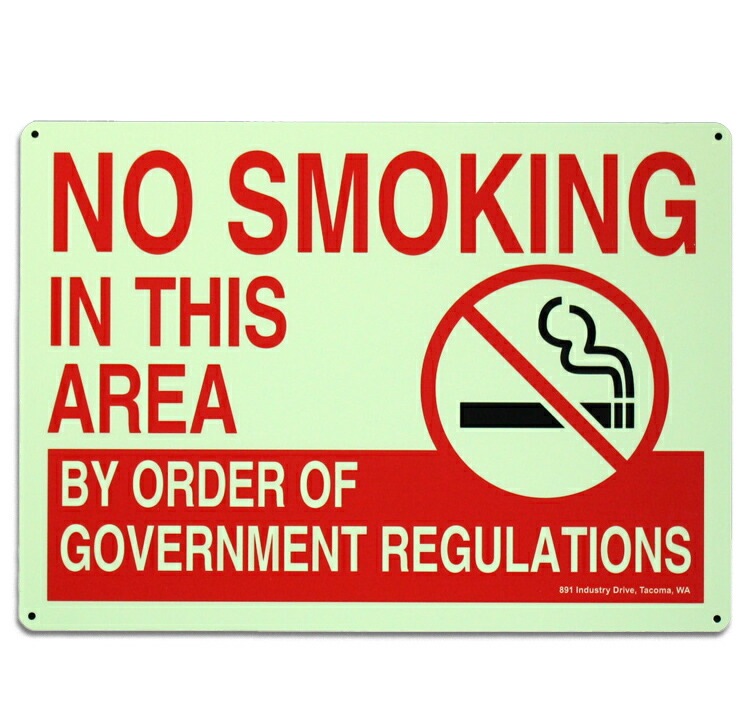 AKa6863　禁喫煙　ＮｏＳｍｏｋｉｎｇ　看板 Amazon | ブリキ看板 No Smoking ノースモーキング 禁煙 レトロ