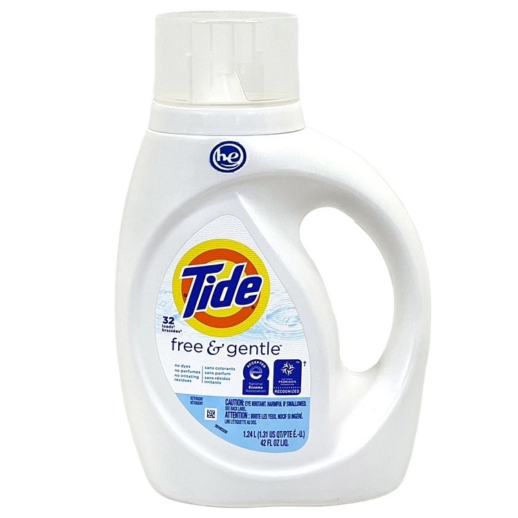 Tide タイドフリー & ジェントル 洗濯洗剤 液体石鹸 93 回分 (濃縮) 1275g (3 個パック) タイド Tide フリー \u0026 ジェントル 洗濯洗剤 液体石鹸 HE