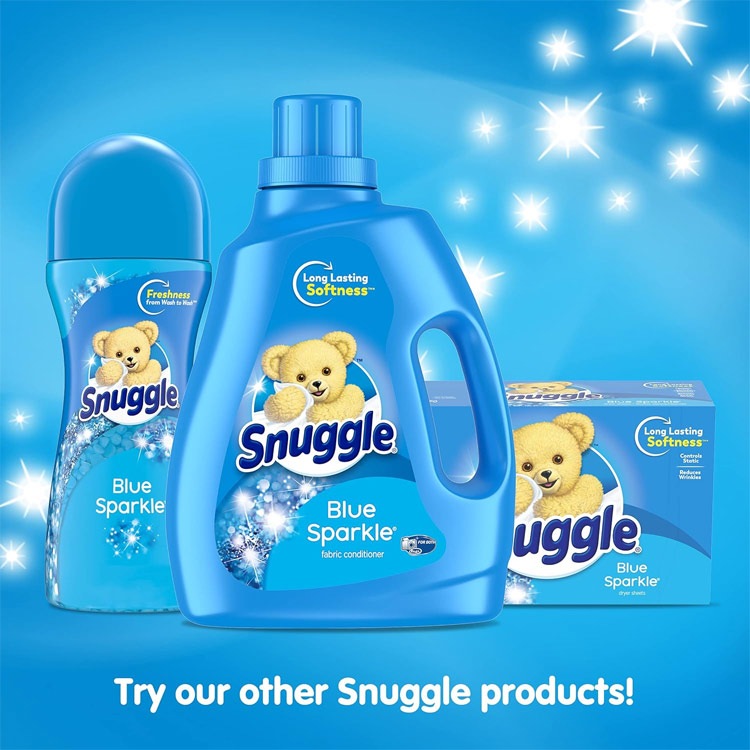 乾燥機用柔軟シート Snuggle スナッグル ブルースパークル 200枚 