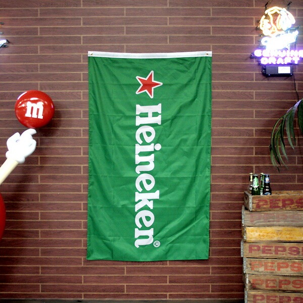 Heineken ビール 電気看板 引っ込ま