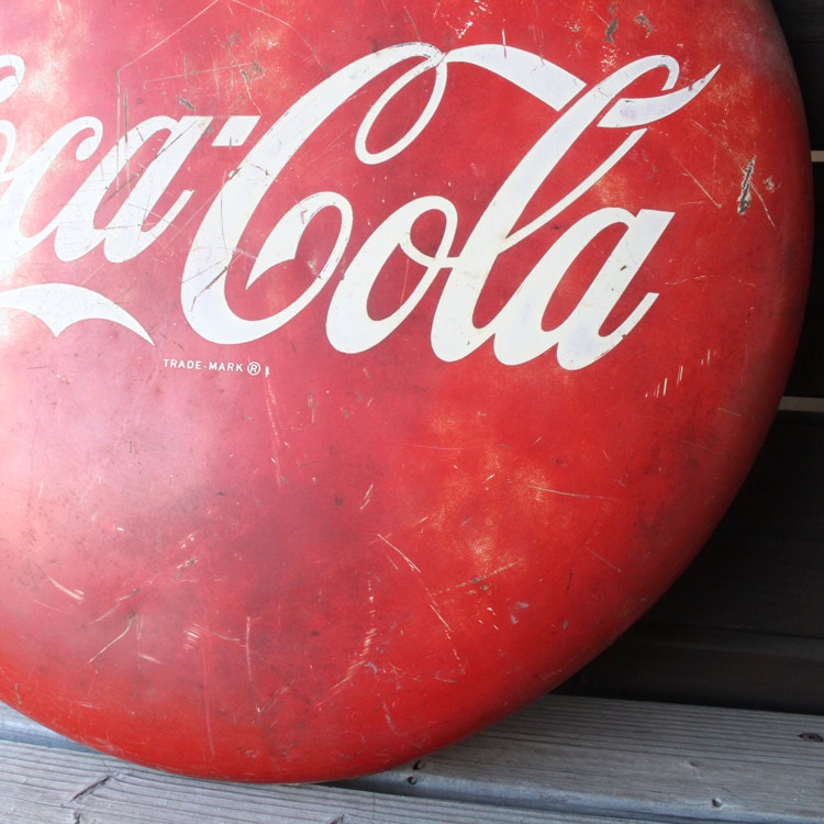 ビンテージサイン Coca-Cola コカ・コーラ ラウンドサイン 縦61