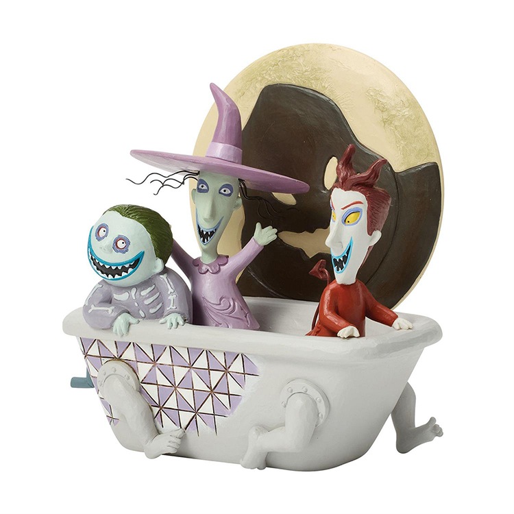 フィギュア ロック＆ショック＆バレル イン タブ 約15cm ナイトメアビフォアクリスマス enesco Disney Traditions レジン製【メーカー直送】【同梱不可】【あす楽不可】【代引き不可】