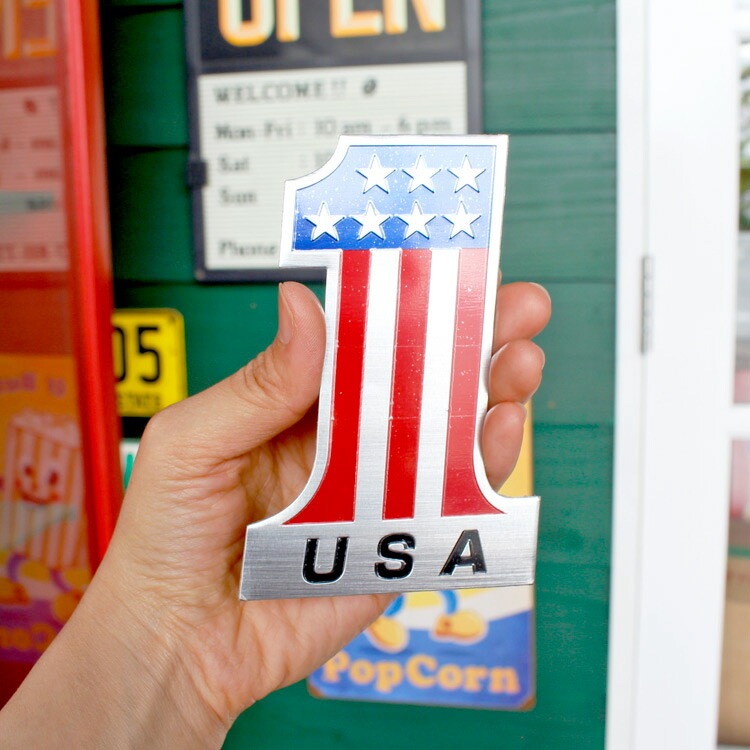 【メール便発送】ステッカー 車 シール アルミステッカー USA #1 縦12×横8.2cm アメリカンフラッグ 星条旗 カーアクセサリー アメリカン雑貨