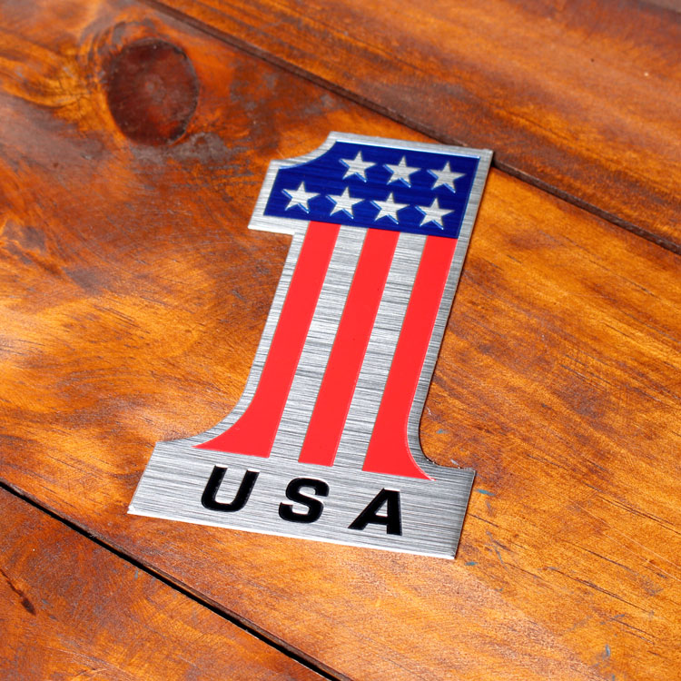 【メール便発送】ステッカー 車 シール アルミステッカー USA #1 縦12×横8.2cm アメリカンフラッグ 星条旗 カーアクセサリー アメリカン雑貨
