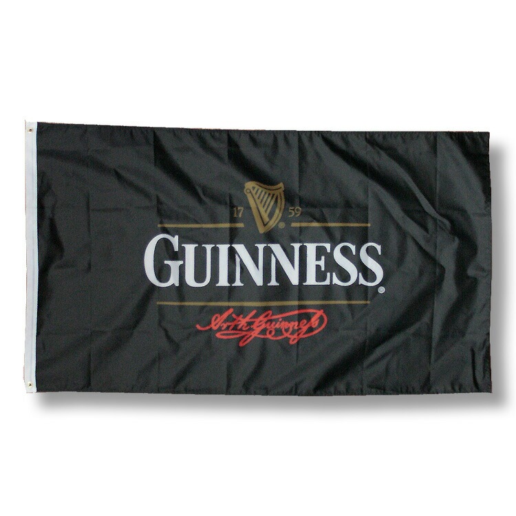 【メール便発送】アメリカンフラッグ Guinness （ギネス ） ビール バーグッズ 旗 インテリア アメリカ雑貨 アメリカン雑貨大きな旗でアメリカンガレージ＆ＢＡＲ風インテリアに！！