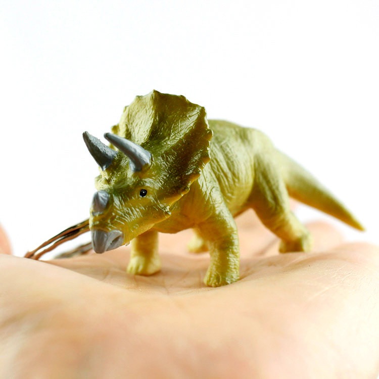 アニマルキーリング トリケラトプス W7.8×D3×H4cm PVC 動物 恐竜
