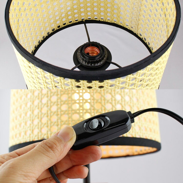 照明 AMP テーブルランプ FRUSTUM ブラック AMP-L033 直径25×高さ38cm ポリレジン、木、PVC、スチール製 卓上 ベッドサイドランプ おしゃれ 北欧 寝室 リビン