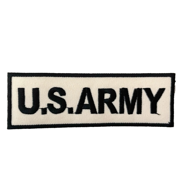 【メール便発送】ワッペン U.S ARMY 縦4×横11.8cm コットン製 アイロンパッチ アイロン 大人向け パッチ 海外 アレンジ かっこいい アメリカン雑貨アイロンで手軽につけられる刺繍ワッペン。