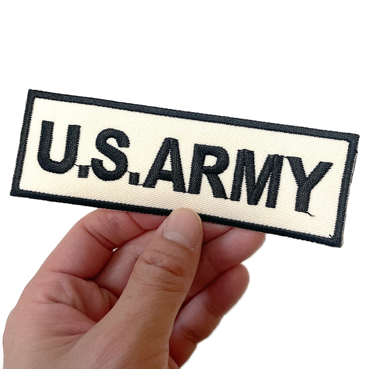 【メール便発送】ワッペン U.S ARMY 縦4×横11.8cm コットン製 アイロンパッチ アイロン 大人向け パッチ 海外 アレンジ かっこいい アメリカン雑貨アイロンで手軽につけられる刺繍ワッペン。