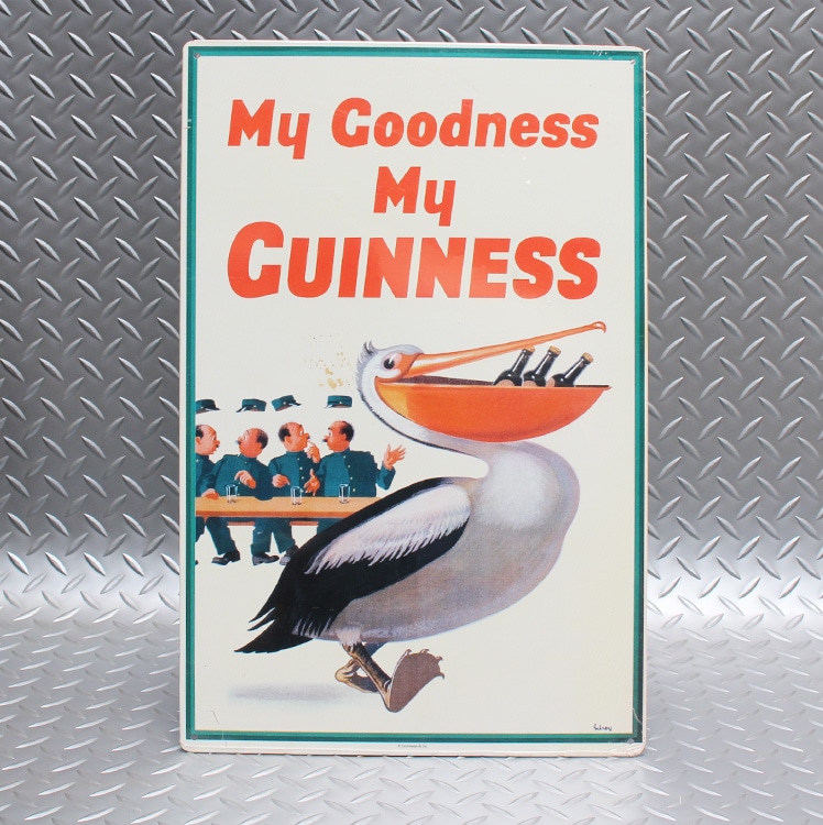 ブリキ 看板 ティンプレート GUINNESS ギネス H45.2×W39.5cm ブリキ製 オシャレ 壁面 インテリア小物 アメリカン雑貨 アメリカ雑貨アメリカン 四角 かっこいい ヴィンテージ ビンテージ コンパクト 店舗 トイレ 玄関 リビング バー カフェ 輸入雑貨