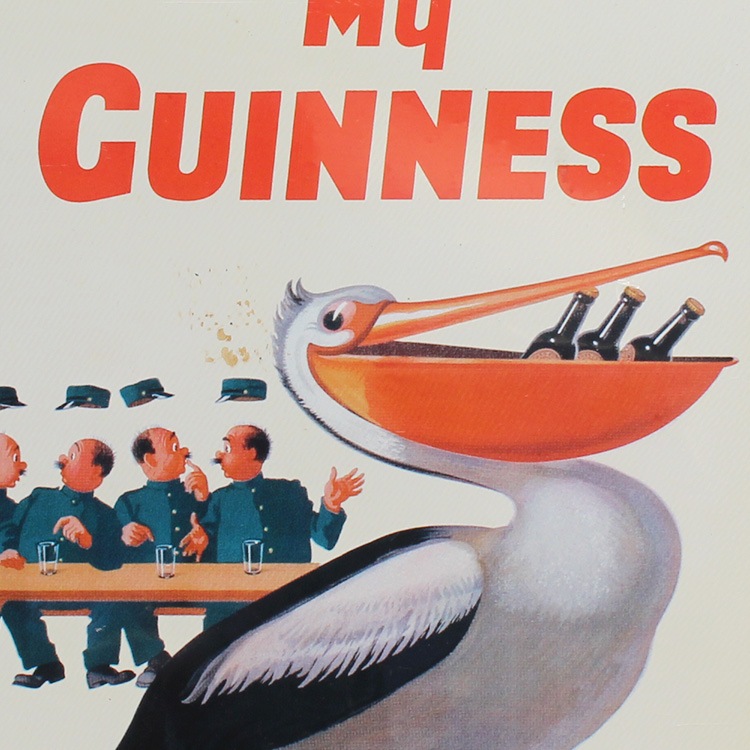 ブリキ 看板 ティンプレート GUINNESS ギネス H45.2×W39.5cm ブリキ製 オシャレ 壁面 インテリア小物 アメリカン雑貨 アメリカ雑貨アメリカン 四角 かっこいい ヴィンテージ ビンテージ コンパクト 店舗 トイレ 玄関 リビング バー カフェ 輸入雑貨