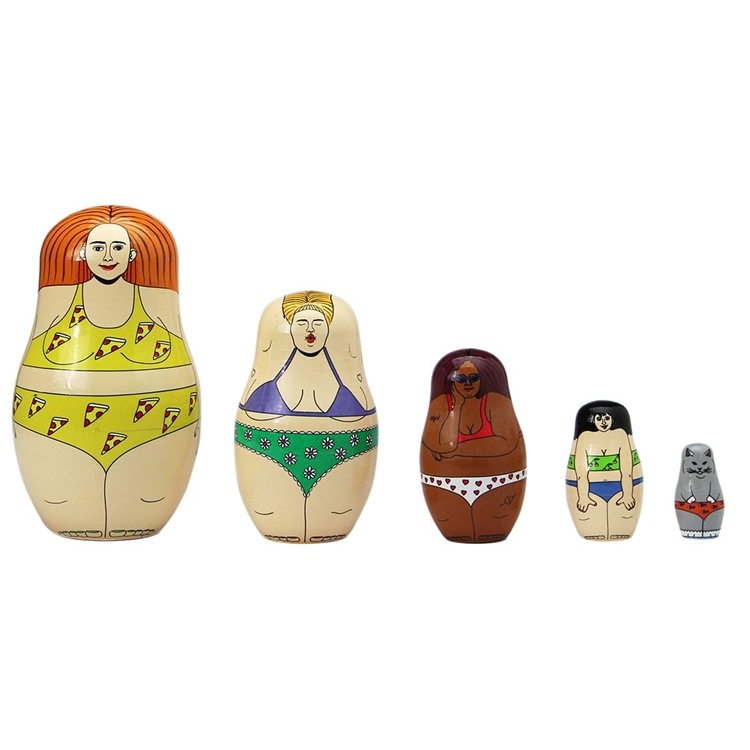 置物 コマツミドリ ハッピー ホット ガールズ マトリョーシカ