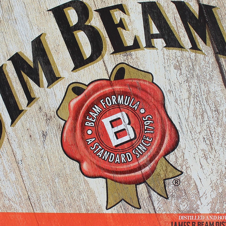 ブリキ 看板 ティンプレート JIM BEAM ジンビーム H31.8×W40.5cm