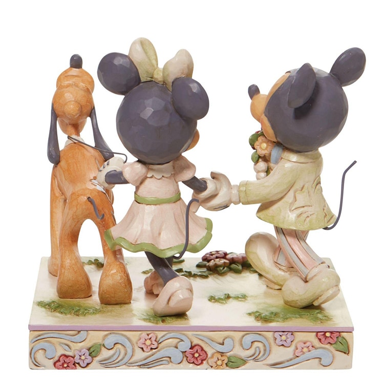 フィギュア ミッキー＆ミニー ホワイトウッドランド 約13cm enesco Disney Traditions レジン製【メーカー直送】【同梱不可】【あす楽不可】【代引き不可】