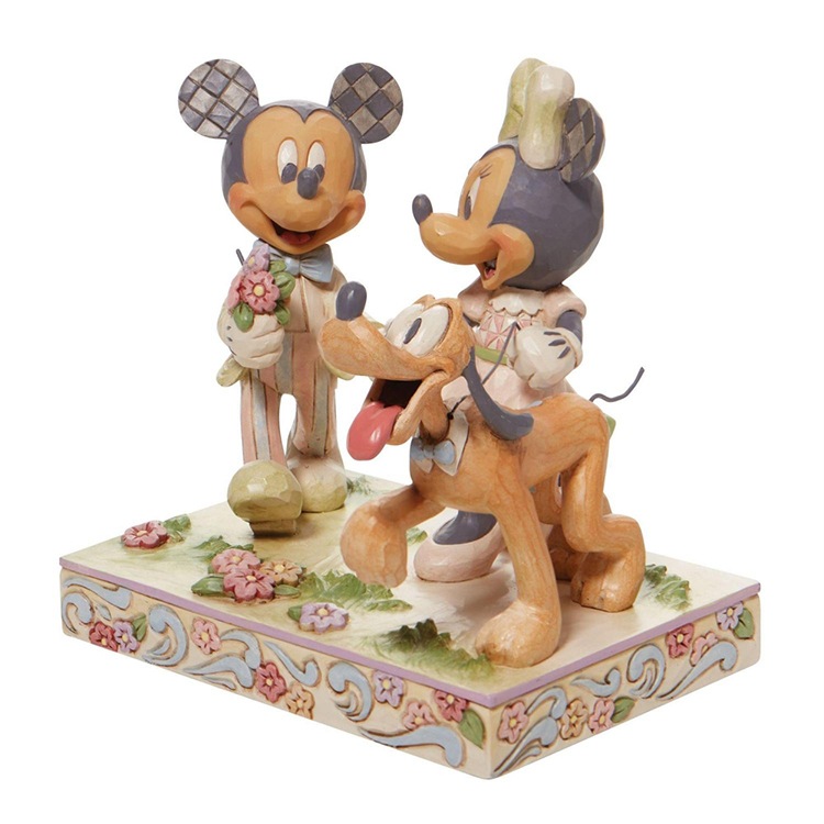 フィギュア ミッキー＆ミニー ホワイトウッドランド 約13cm enesco Disney Traditions レジン製【メーカー直送】【同梱不可】【あす楽不可】【代引き不可】