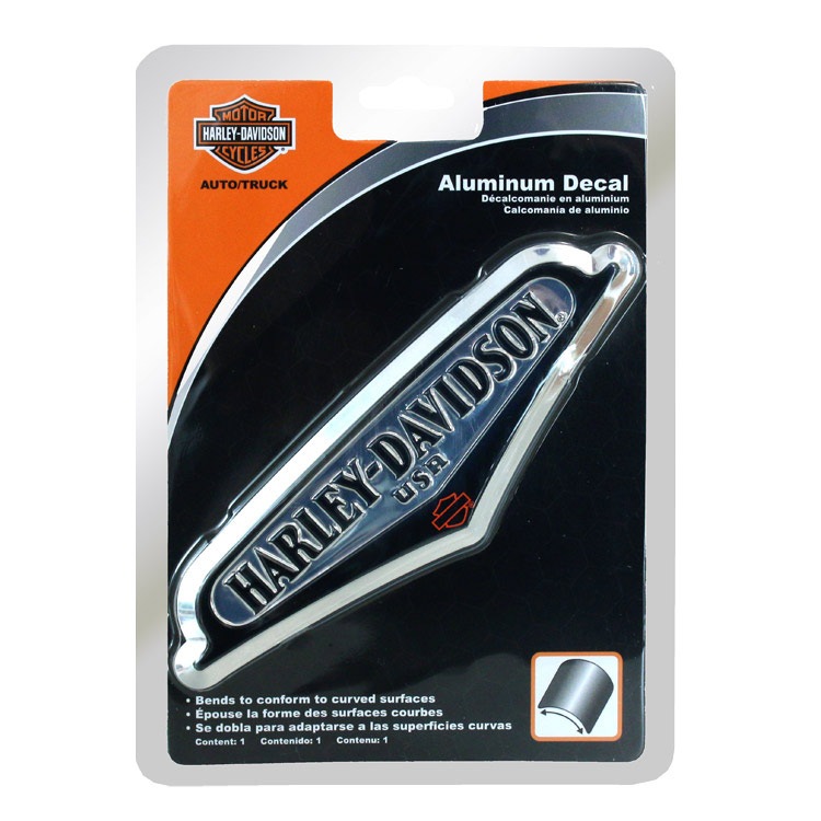 【メール便発送】ステッカー ハーレーダビッドソン アルミニウムデカール HARLEY-DAVIDSON エンボス CG41718 アルミニウム製