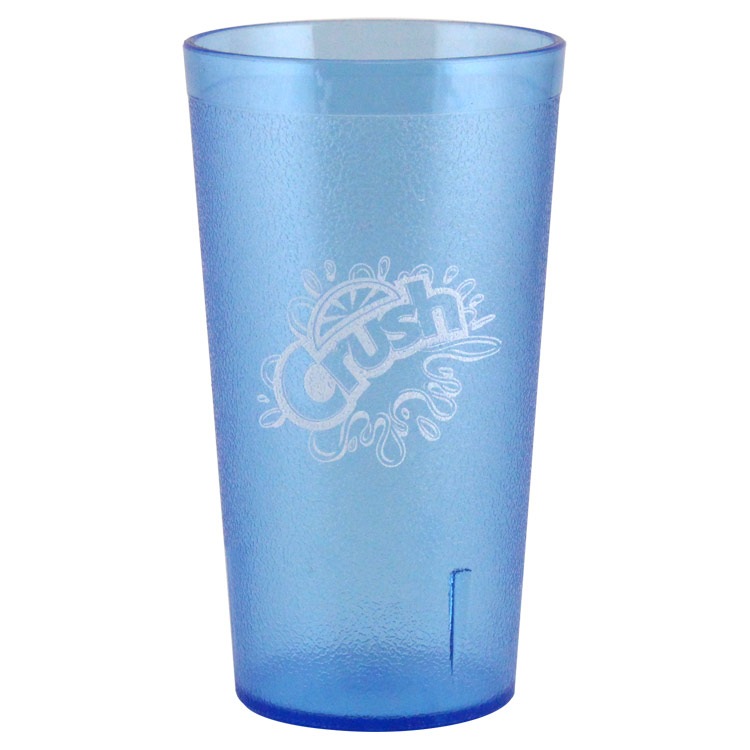 コップ プラスチックタンブラー CRUSH ブルー 16oz / 473ml 高さ14.7