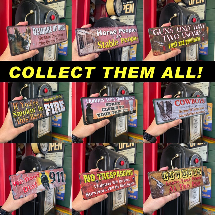【メール便発送】ティンプレート（S) NO TRESSPASSING 縦9×横27cm ブリキ看板 インテリア アメリカ雑貨