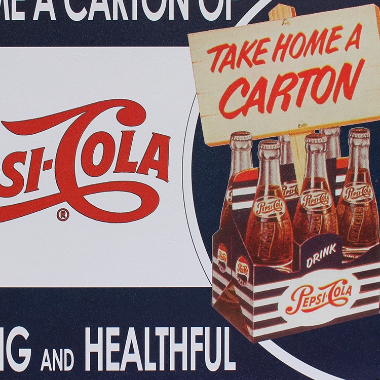 ブリキ 看板 ティンプレート PEPSI COLA TAKE HOME A CARTON H30.5