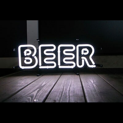 ネオンサイン ＜BEER ビール＞ サイズ：H12×W39cm  ネオン管 照明 店舗装飾 インテリア ガレージング アメリカ雑貨 アメリカン雑貨★期間限定特価★ アメリカンインテリアのマストアイテム!!