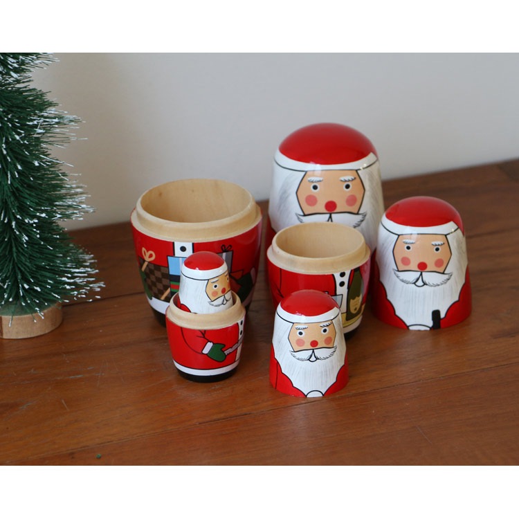 置物 マトリョーシカ サンタクリョーシカ LOVE クリスマス オブジェ