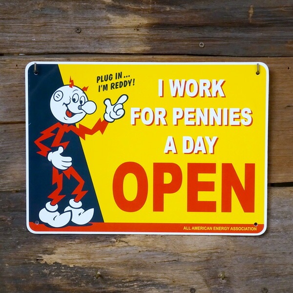 プラスチックメッセージサインボード 「Reddy Kilowatt レディ