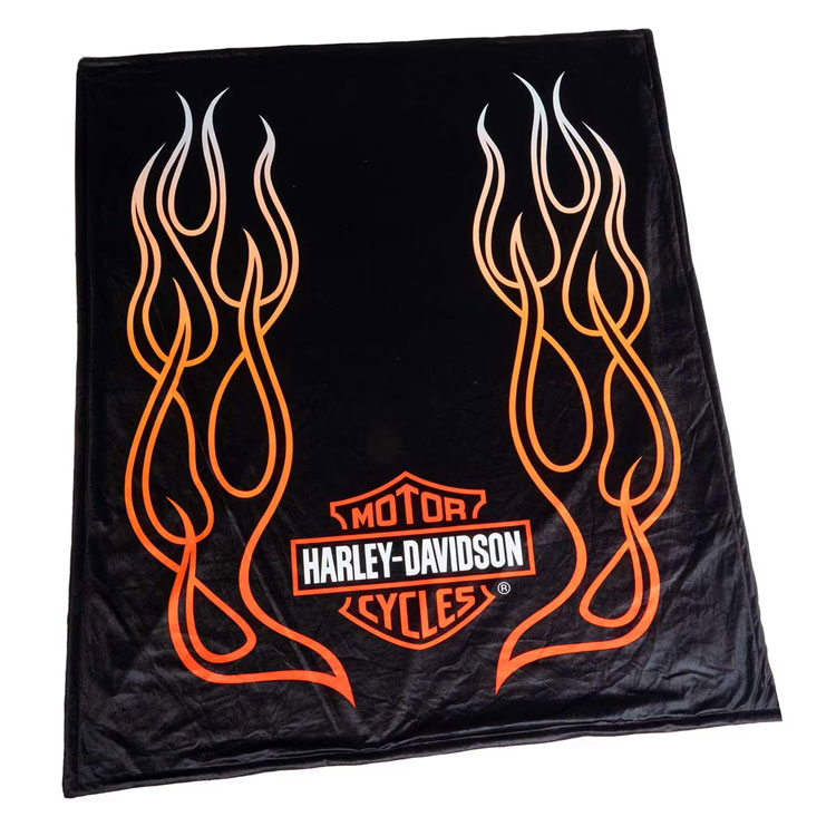 ブランケット Harley-Davidson ハーレーダビッドソン フレイムス バー