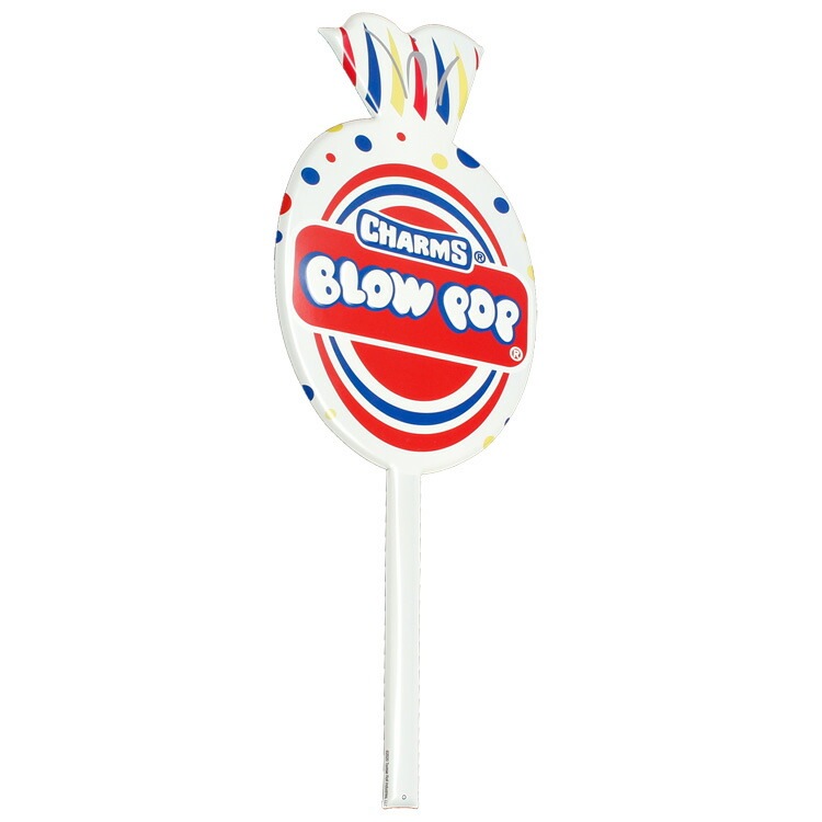 看板 ダイカットティンサイン BLOW POP ブロウポップ #20508 高さ79.5×幅30cm ブリキ製 アメリカン雑貨