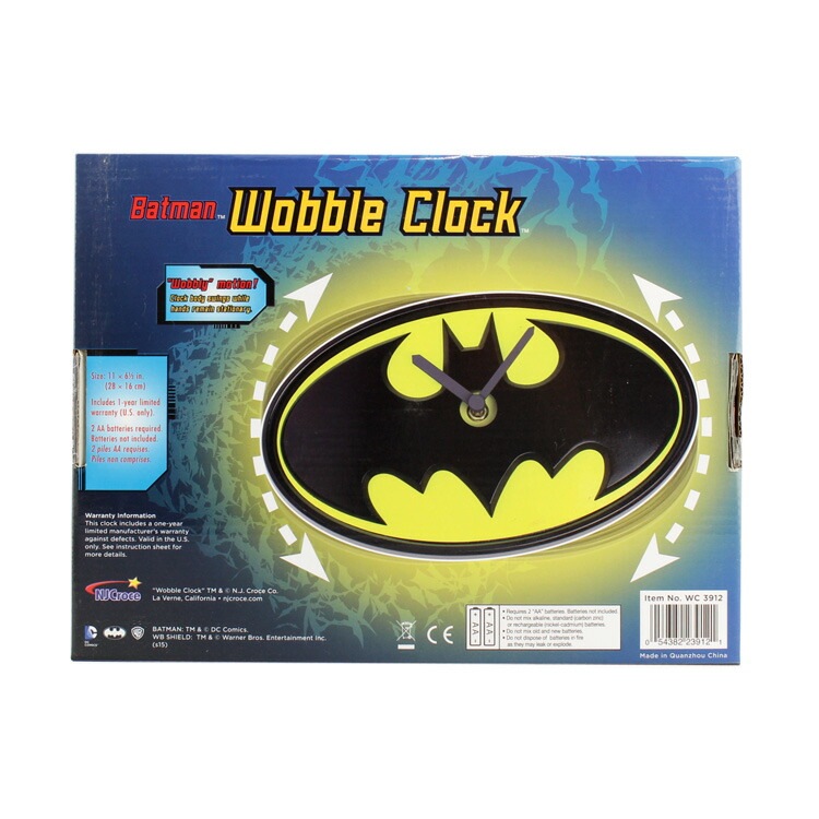 壁掛け 時計 ウォールクロック バットマン DCコミック BATMAN 振り子時計 アメリカン雑貨