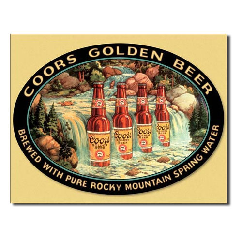 メタルサイン 「クアーズ Waterfall」 #1311 Coors ブリキ看板 ビール