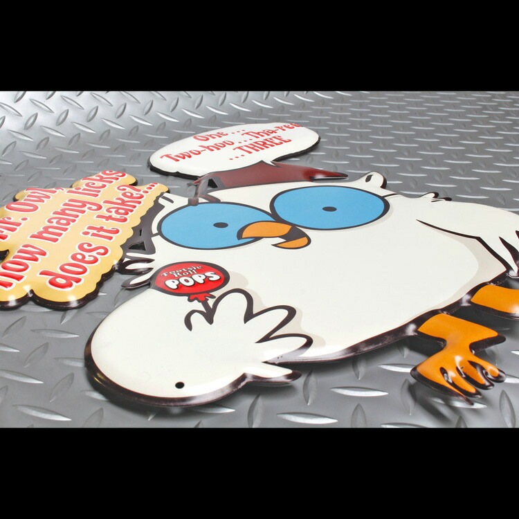 看板 ダイカットティンサイン MR.OWL ミスター オウル #20509 高さ39×幅40cm ブリキ製 アメリカン雑貨