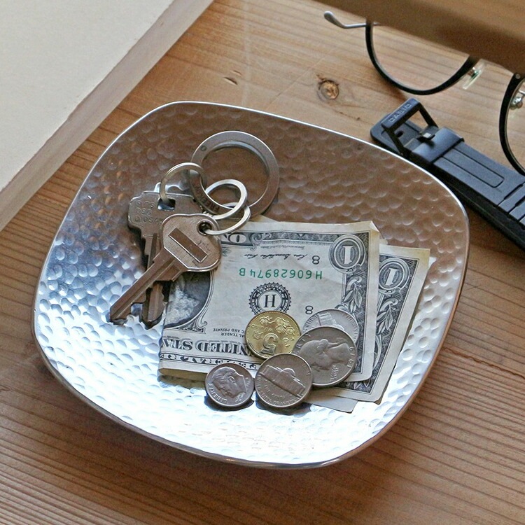 トレイ Aluminium Tray 83533 アルミニウムトレイ W15×D15×H2cm 小物入れ 灰皿 おしゃれ トレー 整理用品 DETAIL
