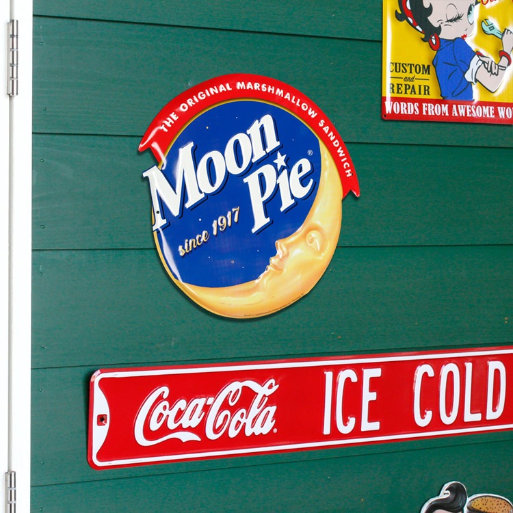 看板 ダイカットティンサイン MOON PIE ムーンパイ #41603 高さ37.5×幅38cm ブリキ製 アメリカン雑貨
