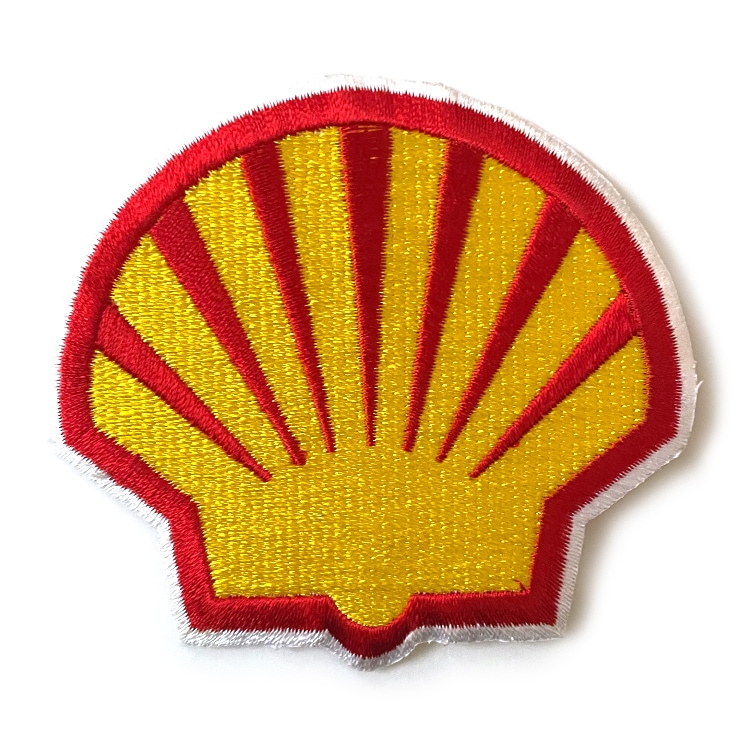 【メール便発送】ワッペン SHELL 縦7.3×横8cm コットン製 アイロンパッチ アイロン 大人向け パッチ 海外 アレンジ かっこいい アメリカン雑貨アイロンで手軽につけられる刺繍ワッペン。