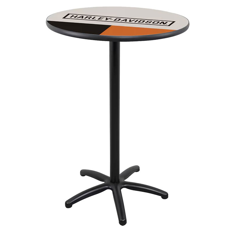 【期間限定セール】カフェテーブル Harley-Davidson ハーレーダビッドソン レトロブロック カフェテーブル（カラー切り替えデザイン）HDL-12335 インテリア BAR 店舗 家具 アメリカ ガレージ アメリカ雑貨